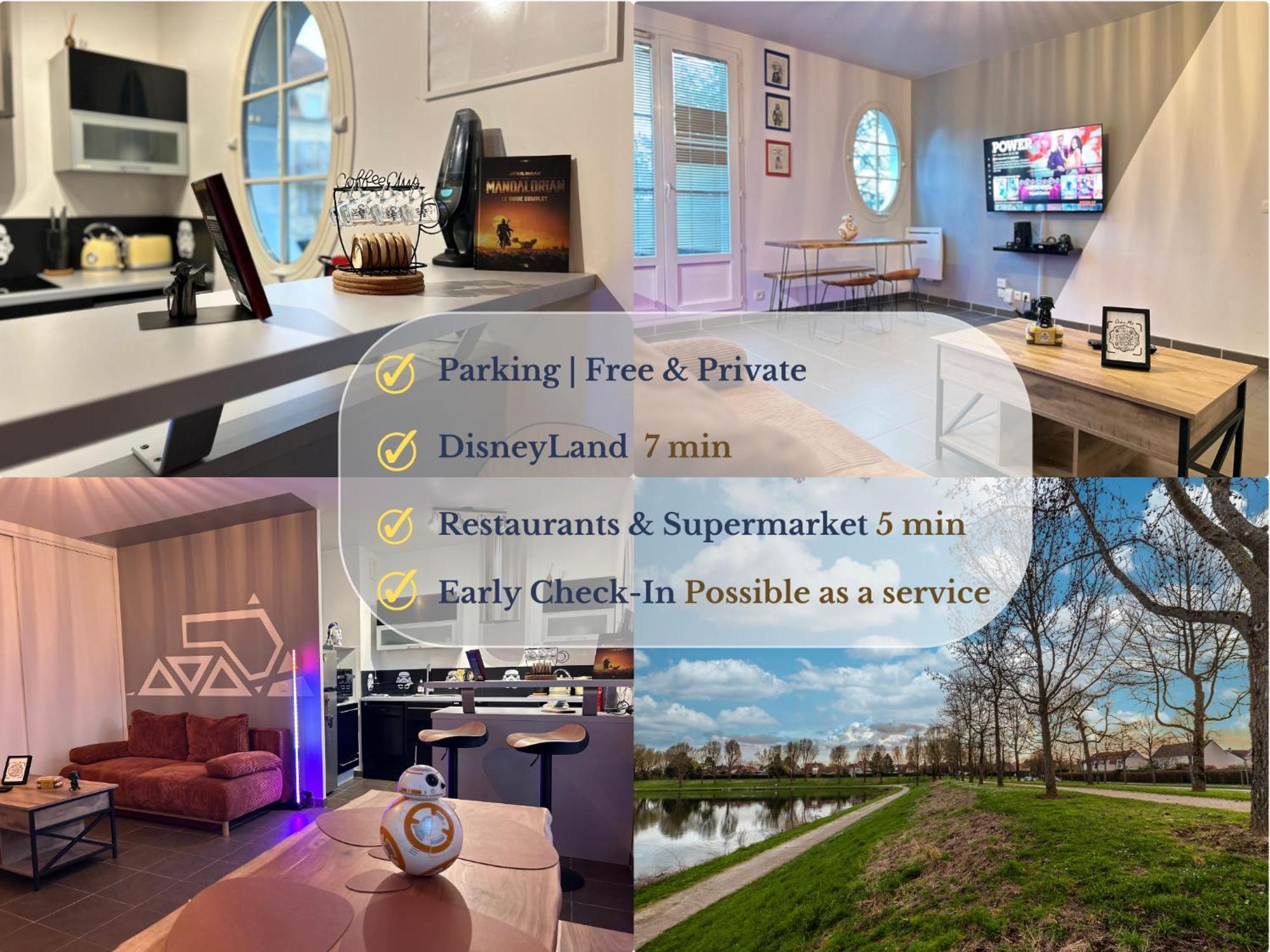 Once Upon A Time - 7Min From Disneyland - Free Private Parking - Self Checkin - Balcony - Barbecue Magny-le-Hongre Exterior foto